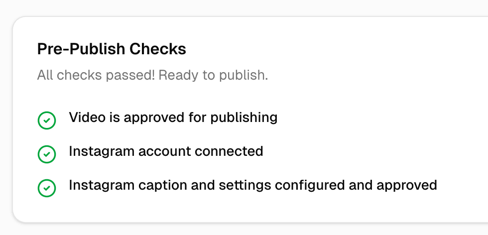 Quality Checks screenshot