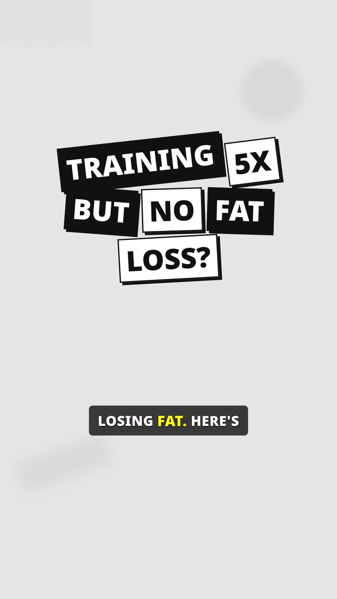 Why you're not losing fat despite training 5x a week: Motion Graphics example